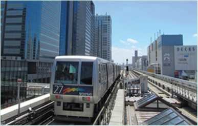 รถไฟฟ้าสาย Yurikamome ของญี่ปุ่นไม่ใช้พนักงานขับรถ
