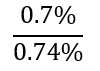 0.7% / 0.74%