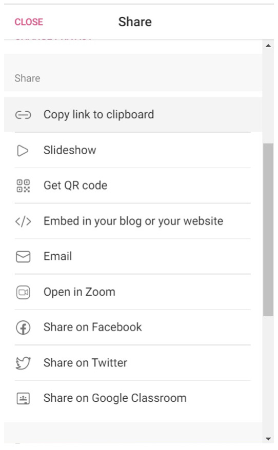  ช่องทางการแชร์กระดานภาพ