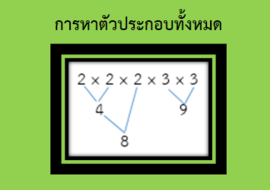 การหาตัวประกอบทั้งหมด รูปภาพ 1