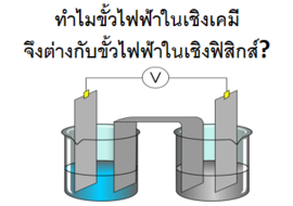 ทำไมขั้วไฟฟ้าในเชิงเคมีจึงต่างกับขั้วไฟฟ้าในเชิงฟิสิกส์ รูปภาพ 1