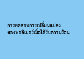 การทดสอบการเปลี่ยนแปลงของพอลิเมอร์เมื่อได้รับความร้อน พารามิเตอร์รูปภาพ 1