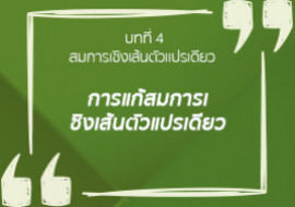 การแก้สมการเชิงเส้นตัวแปรเดียว พารามิเตอร์รูปภาพ 1
