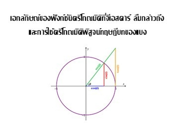 เอกลักษณ์ของฟังก์ชันตรีโกณมิติที่จีเอสคาร์ ลืมกล่าวถึง ... รูปภาพ 1