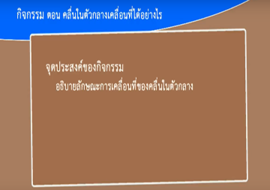 วีดิทัศน์กิจกรรมลองทำดู : คลื่นในตัวกลางเคลื่อนที่อย่างไร พารามิเตอร์รูปภาพ 1
