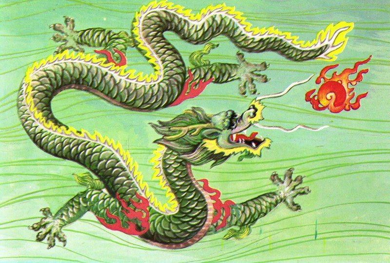 ภาพวาดมังกรจีนโบราณ