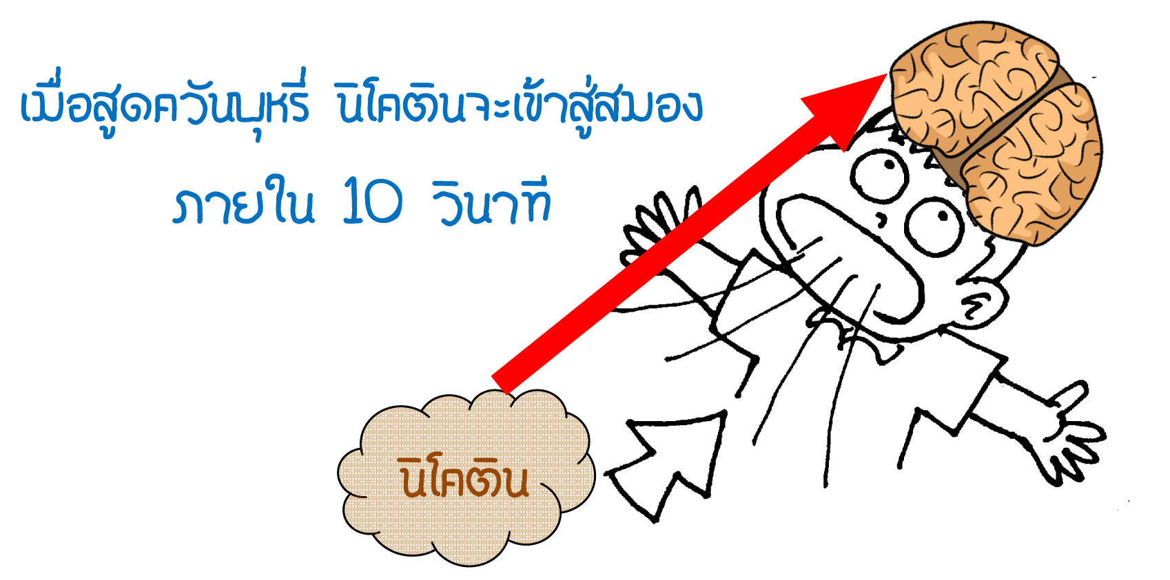 สูดนิโคตินจะเข้าสู่สมองภายใน 10 วินาที