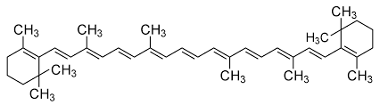 chemical structure of beta carotene 